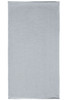 A light grey bandanna made from polyester, featuring a plain design and a branding logo.
