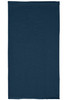A dark blue headwear bandanna made from Economic X-Tube Polyester, featuring a simple design and a logo.