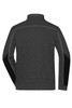 A men's structure fleece jacket in dark grey with black accents and a high collar. Features a logo on the design.