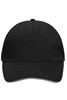 A black 5 panel sandwich cap with a curved brim and a logo on the front.