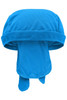 A blue Functional Bandana Hat featuring a breathable design and a rear tail for added protection.
