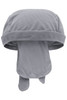 A grey Functional Bandana Hat with a mesh design and extended back flaps for protection. Features a logo.
