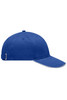 A blue light brushed sandwich cap with a curved visor and an adjustable strap at the back.