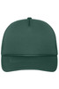 A green 5 Panel Retro Mesh Trucker cap featuring a solid front and mesh sides, complete with a logo.