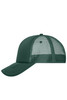 A green 5 Panel Retro Mesh Trucker cap featuring a mesh back and curved brim. It has a logo on the front.