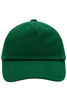 A green 5-panel cap featuring a structured design and a logo on the front.
