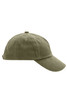 A light green kids' 5 panel cap with a curved brim and an adjustable strap at the back. It has a logo.