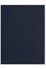 A navy fleece blanket, rectangular in shape, with a smooth texture. It features a subtle logo in a corner.