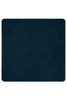 A dark navy picnic blanket XL with a smooth texture and rounded edges, featuring a logo.