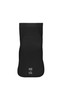 A pair of black sneaker socks with a size indication on the side. The socks have a smooth texture and no visible pattern.
