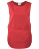 A red pocket tabard with a large front pocket, designed as a tunic-style uniform.