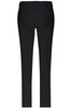 Black ladies' stretch pants with five pockets and a slim fit, featuring an elastic waistband and no visible branding.