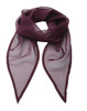 A lightweight chiffon scarf in a rich burgundy colour with a delicate sheer finish and pointed edges.