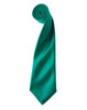 A rolled turquoise satin tie featuring a smooth, shiny texture and a classic shape.