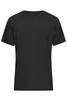 A black men's T-shirt with raglan sleeves, featuring a logo on the front.