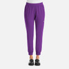 A pair of women's joggers in vibrant purple with an elastic waistband and pockets, featuring a small logo.