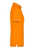 An orange ladies' polo shirt with a fitted design and contrasting collar. It features a logo on the chest area.