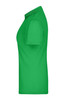 A green ladies active polo shirt featuring a collar and short sleeves, with a logo on the garment.