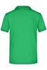 A green men's active polo shirt featuring a classic design with a collar and short sleeves. It includes a branding logo.
