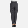 A pair of women's joggers in dark grey with a fitted waistband and ankle cuffs, featuring pockets.