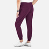 A pair of men's joggers in a rich maroon colour with a full elastic waistband and tapered legs. Features a back pocket.