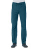 A pair of unisex pull-on pants in a teal colour with a drawstring waistband and side pockets.