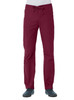 A pair of unisex pull-on pants in a rich burgundy colour, featuring a drawstring waist and pockets.
