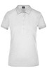 A light grey ladies' polo shirt featuring a classic collar and button placket. The shirt has a logo on the chest.