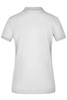 A light grey ladies' polo pique shirt featuring a classic polo collar and a logo on the back.