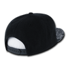 A black snapback cap featuring a patterned bandanna design on the underside of the visor. It has a structured profile and a logo.