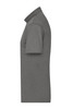 A grey men's active polo shirt featuring short sleeves and a modern fit, with a logo on the chest.