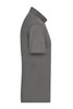 A grey men's active polo shirt with short sleeves, featuring a collar and a logo.