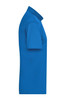 A blue men's active polo shirt featuring a collar and short sleeves, with a logo on it.
