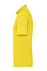 A yellow men's active polo shirt with a classic collar and short sleeves, featuring a logo.