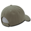 A low-profile structured cap in khaki with a curved brim and an adjustable strap at the back.