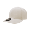A beige 6-panel mid-profile structured cap with a branded logo on the front.