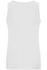 A plain white ladies active tank top with a simple design and no visible features. It has a logo on the back.