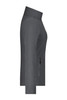 A ladies' basic fleece jacket in grey, featuring a high collar and a side zipper pocket. It has a logo.
