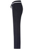 Ladies jog-pants in navy, featuring a drawstring waist and side pockets, with a small logo on the waistband.