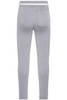 Grey men's jog pants featuring a fitted design and a back pocket, with a waistband and logo detail.