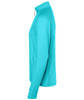 A turquoise men's sports shirt with a half-zip collar and long sleeves. Features a logo on the chest.