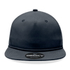 A navy five-panel high-profile relaxed rope hat with a logo on the front.
