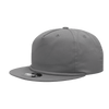 A grey 5-panel high profile relaxed rope hat with a flat brim and a logo.