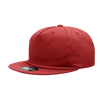 A red 5-panel high profile relaxed rope hat with a flat brim and a logo on the front.