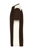A brown and cream men's workwear t-shirt featuring short sleeves and a logo on the upper left.