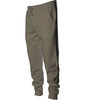 Midweight sweatpants in a muted olive colour, featuring pockets and an elasticised waistband. Includes a logo.