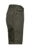 Workwear Bermudas in olive green, featuring multiple pockets and a fitted design. Includes a brand logo.