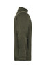 A green fleece jacket with a zip front, side pockets, and a subtle logo on the chest.