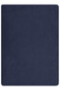 A navy fleece blanket with a smooth texture, featuring a simple design without visible patterns or logos.