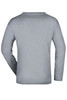 A grey long-sleeved T-shirt with a simple design and a logo on the back. Ideal for casual wear.